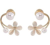 2022 Design Opal Flower Earrings Temperament Small Fresh Front And Back Two High End Earrings Big Stud Earrings for WomenDeft Processed