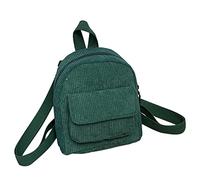 2022 Fashion Simple Velvet Solid Backpack Corduroy Backpack Laptop Messenger & Shoulder Bags (Green, One Size)