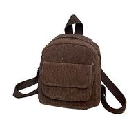 2022 Fashion Velvet Solid Backpack Corduroy Backpack over The Shoulder Bags for Men (Coffee, One Size)