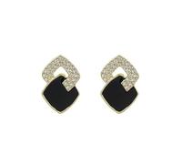 2022 Hot High-sense Korean Trend Elegant Pave Zircon Geometric Square Stud Earrings for Women Girl Fashion Jewelry Party Gifts
