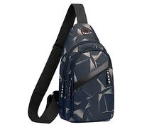 2022 Korean Version Chest Bag Men's Fashion Camouflage Men's Messenger Bag Cloth Leisure Bag Canvas Small Backpack Shoulder Tote Bag for Women (Black, One Size)