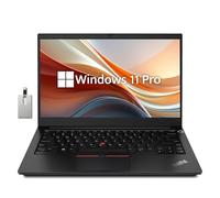 2022 Lenovo Thinkpad E14 14" FHD IPS 300 nits Business Laptop, AMD Ryzen 7 5700U, 16GB RAM, 256GB SSD, AMD Radeon Graphics, Backlit Keyboard, 720p HD Camera, Windows 11 Pro, Black, 32GB USB Card