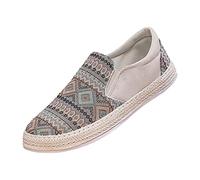 2022 Men's Spring Autumn Fisherman Casual Shoes Canvas Slip On Thick Sole Lightweight Comfortable Walking Loafers (BG2, 7.5)