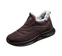 2022 Men's Winter Warm Round Toe Flat Heel Casual Non-Slip Comfortable Cotton Shoes Snow Boots, a, 10 UK