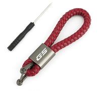 2022 Motorcycle Keyring Metal Key Ring Braided rope Keychain,For BMW GS R1250GS R1200GS Adventure F800GS F750GS F650GS (Deep Red)