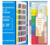 2022 New DSM-5-TR Index Tabs, Color-Coded and Laminated DSM-V TR Tabs, Including 18 Blank Ones, with Alignment Guide and Bookmark
