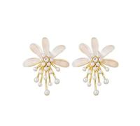2022 New Elegant Flower Pearl Earrings for Women, Summer Minority Design, High-End Feeling Ear