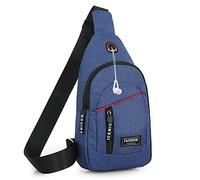 2022 New Men's Chest Bag Large Capacity Multifunctional Outdoor Shoulder Bag Camera Shoulder Bag (Blue, One Size)