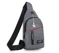 2022 New Men's Chest Bag Large Capacity Multifunctional Outdoor Shoulder Bag Shoulder Straps for Bags (Grey, One Size)