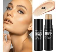 2022 New Upgrade Cream Highlighter Stick with Brush,Waterproof & Longlasting Contour Highlighter Makeup Stick,Professional Blends Easily Face Body Shimmer Creamy Pen Brightens All Skin Tones,Champagne