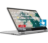 2022 Newest Lenovo C340 15.6" FHD Touchscreen 2-in-1 Chromebook Laptop, Intel i3 CPU(Up to 3.4GHz), 4GB RAM, 320GB Space(64GB eMMC+256GB MSD), USB-C, Wi-Fi, Bluetooth, Webcam, Chrome OS+JVQ MP
