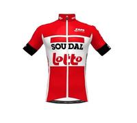 2022 Pro Team lotto soudal Cycling Jersey for Men,Short Sleeve Quick Dry Bike Shirt (XL)