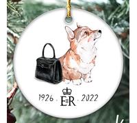 2022 Queen Elizabeth II Bauble, The Queen Memorial Ornament, The Queen’s Platinum Jubilee, Commemorative Christmas, Remembering Her Majesty (Corgi Bag)