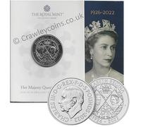 2022 Queen Elizabeth II Memorial £5 Brilliant Uncirculated Coin Charles III Portrait Mint Sealed Pack