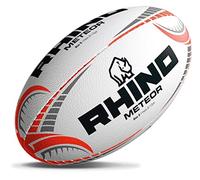 2022 Rhino Meteor Match Rugby Ball - White - Size 5