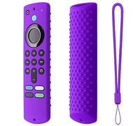 2022 Silicone Protective Cover For Fire TV Stick (3rd Gen) Third Generation Remote Control Anti-drop Dustproof Case Shell (purple)