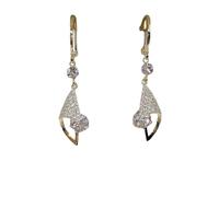 2022 small group design three-dimensional geometry earrings temperament inlaid hollow