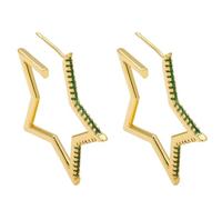 2022 Trend New Small Crystal Stone Star Earring Pop Gold Color Piercing Stud Earrings For Women Couple Cocktail Party Jewelry