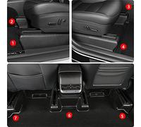 2023-2021 Tesla Model Y Seat Slide Rail Pad Cover Protectors Under Seat Anti-Kick Scuff Wrap Kits Front Rear Console Seat Track Scratch-Resistant Case Shells for Model Y Accessories (7 PCS)
