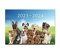 2023/2024 Monthly Planner Dogs Blue