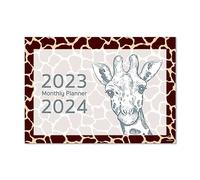 2023/2024 Monthly Planner Giraffe Brown