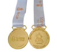 2023/24 FA Cup Replica Winners Medal-Football Souvenir Badge with Colour Ribbon MUFC Fan Gift Collector Display FA Championship Memorabilia
