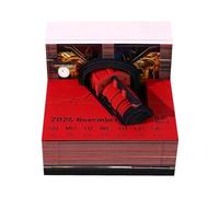 2023 3D Illuminated Desk Calendar - Paper Sculpture Calendar with LED Light - Artistic Home Office Decor & Memo Pad, Novelty Gift Valentine's Day & Christmas Gift Idea (Magic-Train)