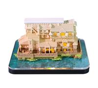 2023 3D Illuminated Desk Calendar - Paper Sculpture Calendar with LED Light - Artistic Home Office Decor & Memo Pad, Novelty Gift Valentine's Day & Christmas Gift Idea (Ancient Town)