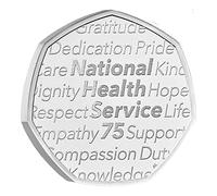 2023 50p Coin - This Fifty Pence coin marks seventy-five years since The National Health Service was established, bringing universal healthcare, free at the point of service, to all Brits.