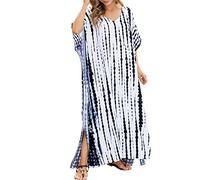 2023 Beach Blouse Quick Drying Dyeing Loose Size Holiday Gown Beach Skirt Bikini Shirt 1D02 Swim Suit Cover up (Black, One Size)