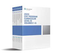 2023 CFA Program Curriculum Level III Box Set: Behavioral Finance, Capital Market Expectations, and Asset Allocation / Derivatives, Currency ... and Private Wealth Management / Insti