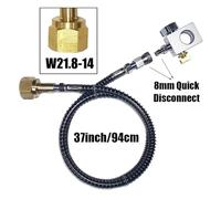 2023 CO2 Adapter Carbonator Refill Fill Station for CO2 Cylinder Tank Bottle Soda Water Replacement Hose(37inch W21.8-14)