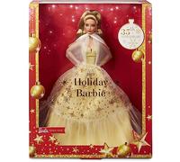 2023 Holiday Barbie Doll, Seasonal Collector Gift, Barbie Signature, Golden Gown and Displayable Packaging, Light Brown Hair