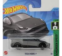 2023 Hot Wheels Tesla Model Y (Metallic Grey) 1/10 HW Green Speed 37/250 (Short Card) HKG28 2nd Colour