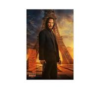 2023 John Wick Chapter 4 Keanu Reeves Movie Poster Canvas Poster Wall Art Decor Print Picture Paintings for Living Room Bedroom Decoration Unframe-style 12x18inch(30x45cm)