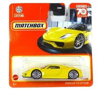 2023 Matchbox Porsche 918 Spyder Yellow 77/100 (Short Card) HLC88