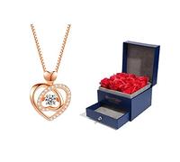 2023 Necklaces Exquisite Clavicle Pendant Necklaces,The Center Gem Adopts Technology, Be Rotated 180 Degrees, For Women Ladies necklace