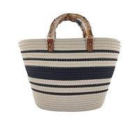 2023 New Cabbage Basket Woven Bag Beach Bag French Antique Handheld Cotton Thread Woven Bag Corduroy Tote (Beige, One Size)
