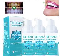 2023 New Teethaid Mouthwash Foam,Tartar Removal Foam, Teethaid Pure Herbal Super Whitening & Teeth & Mouth Repair Mousse,Preventing and Healing Caries,Travel Friendly, Easy to Use (3Pcs)