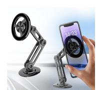 2023 New Universal 360° PRO Window Car Phone Holder, Magnetic Car Mount Auto Retractable Phone Clamp (Black)