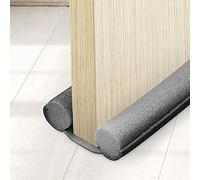 2023 New Upgrade Double Side Under Door Draft Stopper, Waterproof Door Bottom Seal Strip Noise Blocker,Adjustable Sound Insulation Sealing Strip For Block Wind, Light, Noise (Black)