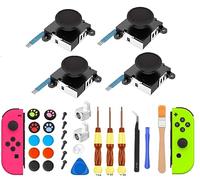 [2023 New Version]Joycon Joystick Replacement 3D Analog Joystick for JoyCon Replacement Left/Right Repair Kit for Nintendo Switch Joycon Controller and Switch Lite Console ((4 pack Joystick set))