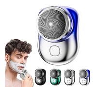 2023 Powerful Storm-Shaver for Men, Rechargeable Mini Electric Shaver, Pocket Portable Size Wet and Dry Shaver, Waterproof Electronic Razor, Suitable for Home, Travel (Blue)