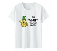 2023 Spring Summer Cute Pattern Waist Interesting Women's Pineapple T-Shirt Printed Top Leggings With, White, XXL