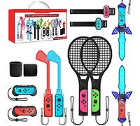 2023 Switch Sports Accessories Bundle Set , 12-in-1 Family Party Pack Game Accessories Kit for Nintendo Switch OLED Sports Games with Tennis Rackets, Golf Clubs ,Sword and Wrist Strap