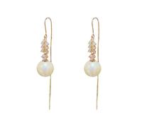 2023 Trendy Exquisite Fashion Micro-Set Pearl Fringe Ear Wire for Women; of Personalized Slimming Earrings by Internet Celebrities