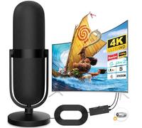 2023 Upgrade TV Aerial - Indoor TV Aerial 480 Miles Range Reception with Amplifier Signal Booster, Freeview TV Antenna Support 4K/ 1080P/VHF/UHF/DAB Radio All TV with 16.4Ft Coax Cable