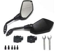 【2023 Upgraded】Motorcycle Convex Rear View Mirror, Mirrors For Bike,motorcycle,atv,scooter, with 10mm Bolt, with 7/8" Handle Bar Mount Clamp Compatible with Cruiser, Suzuki, Honda,Victory and More