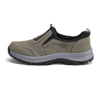 GHAKKE 2023 Walking Shoes For Men Outdoor Hiking Orthopedic Shoes With Arch Support Slip On Waterproof Anti-Slip Lightweight Loafers Fashion Low-top Safety Sneakers (Color : Brown, Size : 10.5 UK)