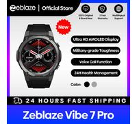 [2023 World Premiere]Zeblaze Vibe 7 Pro Smart Watch 1.43'' AMOLED Display Hi-Fi Phone Calls Military-grade Toughness Silver
